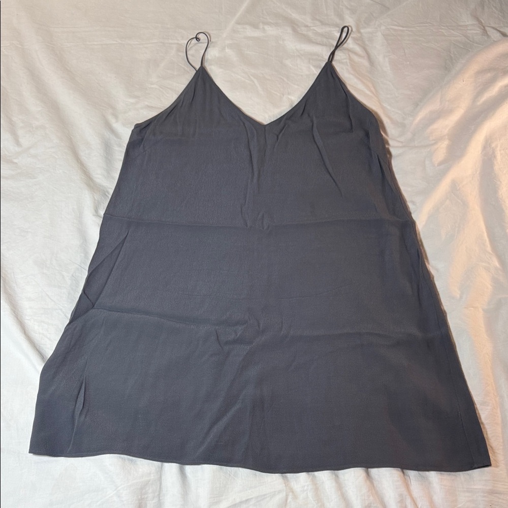 Wilfred Free Aritzia Charcoal Slip Dress